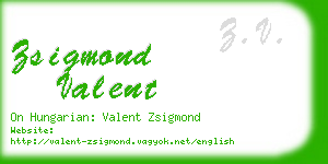 zsigmond valent business card